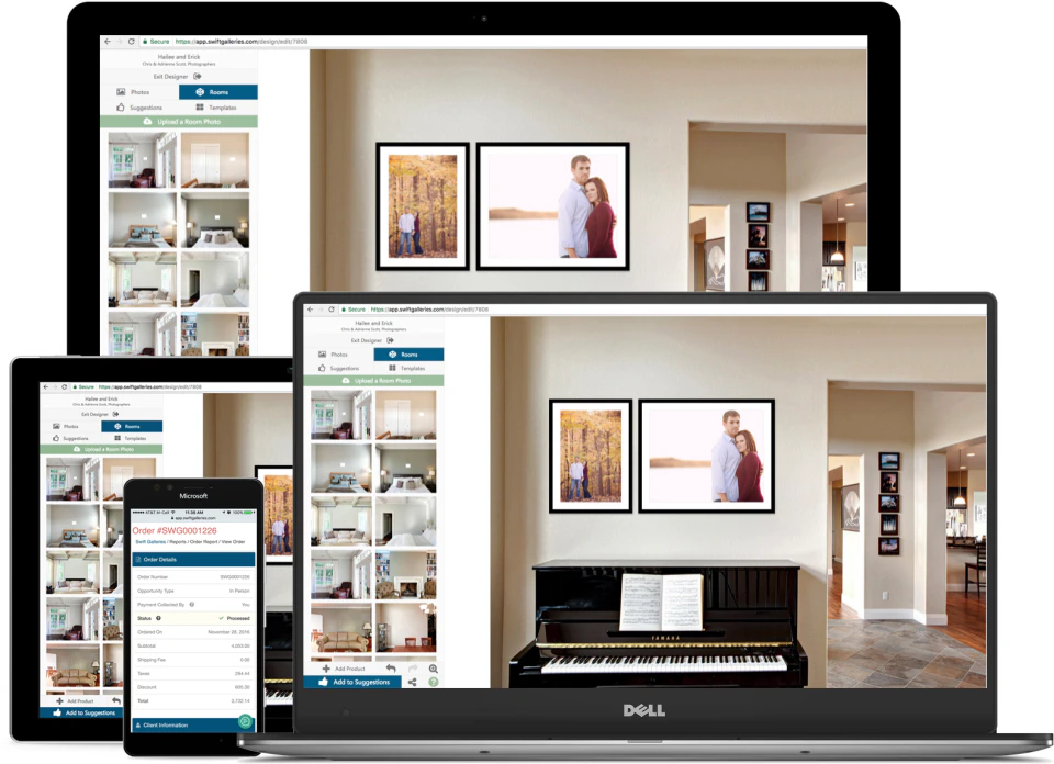 screenshot of Swift Galleries